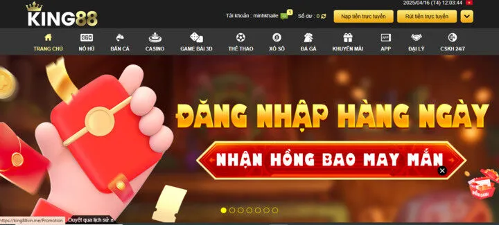 Đăng nhập king88 - Hướng dẫn truy cập vào tài khoản nhanh chóng