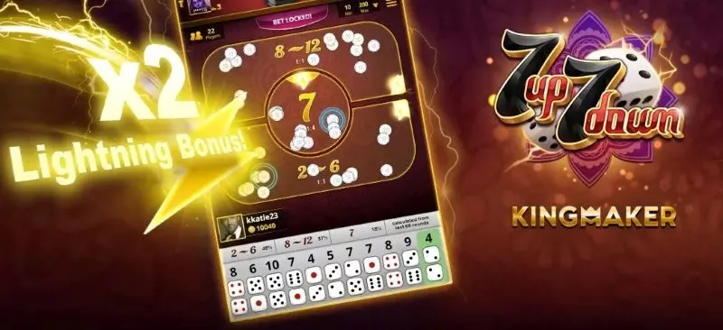 Quy định xúc xắc thẳng hàng và tung lại khi bị lệch trong 7 up 7 down King88