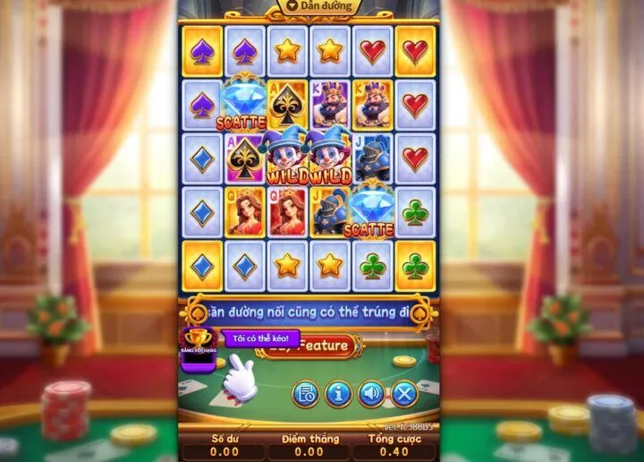 Bàn chơi Áo bài tối cao King88 với trục quay và mức cược