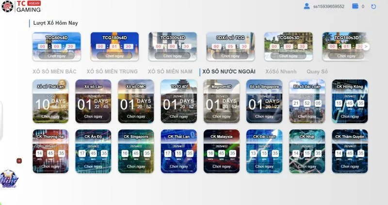 Mục kết quả xổ số ấn độ king88 sau khi đăng nhập tài khoản